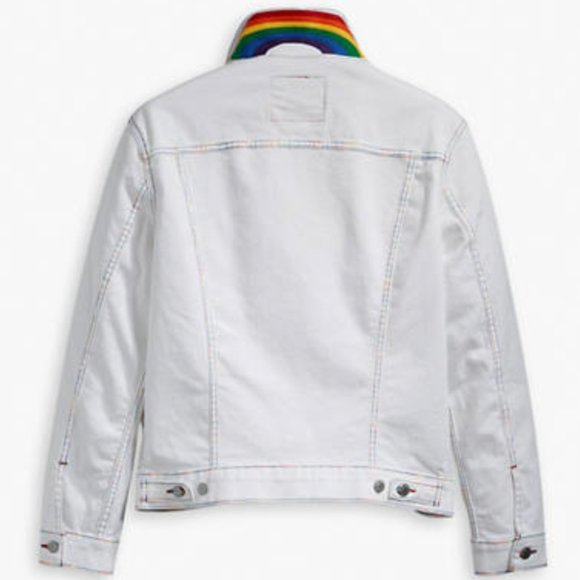 levi's rainbow denim jacket